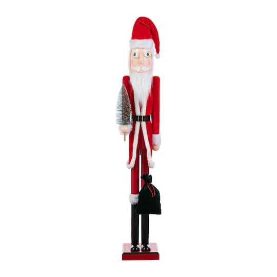 Glitzhome® 42"H Wooden Christmas Santa Nutcracker